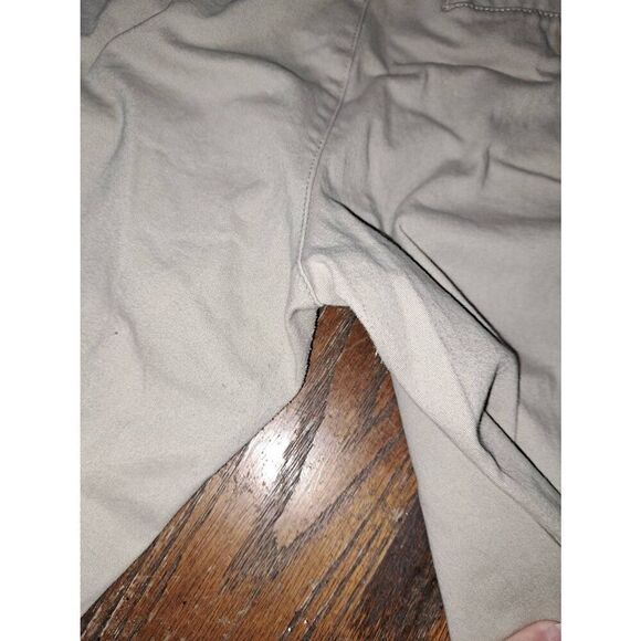 Jr Size 17 Arizona Jeans Tan Khaki Double Button Pants with Pockets Belt Loops - Picture 5 of 5